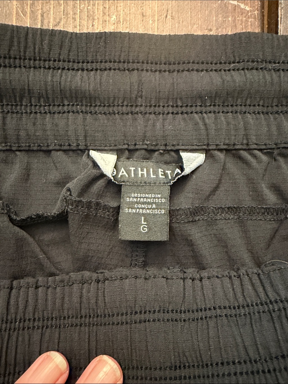 Athleta womens Black Athletic Shorts with Elastic Waistband